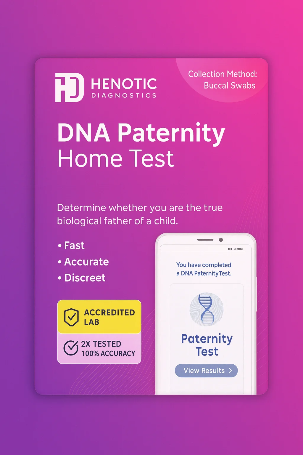 Fetal DNA paternity testing via partner labs in India